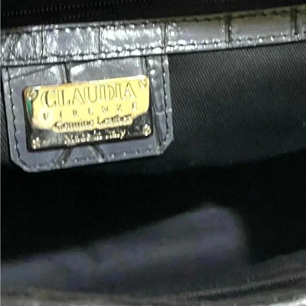 Claudia Firenze embossed crocodile handbag